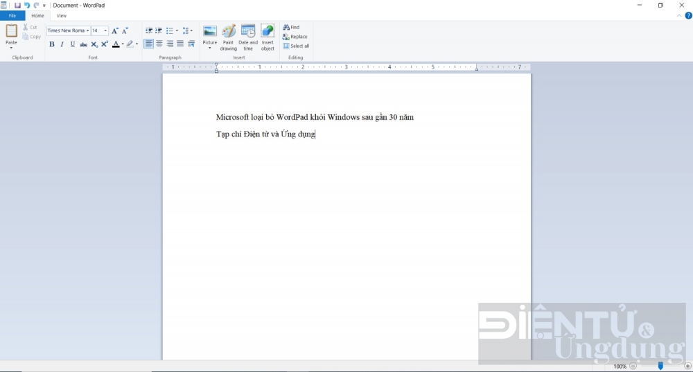 microsoft loai bo wordpad khoi windows sau gan 30 nam