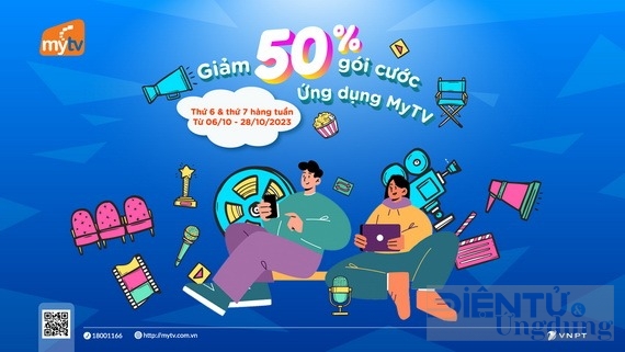 MyTV giảm 50% gói cước trong tháng 10