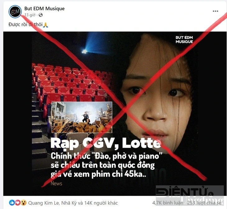 Ngăn chặn tin giả về lịch chiếu, giá vé phim 