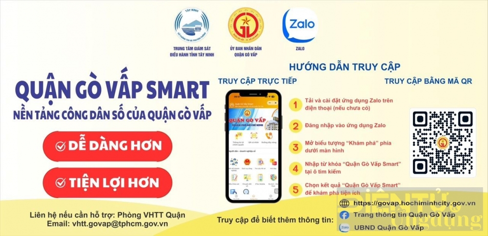 quan go vap tphcm phat hanh nen tang cong dan so tren zalo mini app