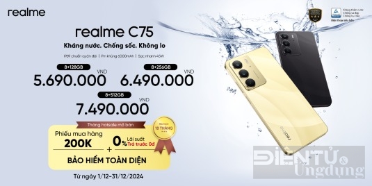 realme C75 chính thức lên kệ từ ngày 1 tháng 12 tới