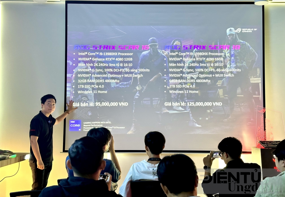 rog strix scar 18 laptop gaming dau tien su dung intel the he 13 va rtx 40 series