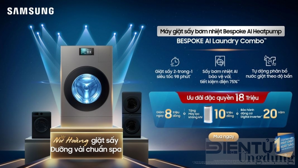 samsung chinh thuc ra mat may giat say samsung bespoke ai heatpump tai viet nam