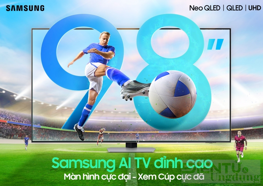 samsung duy tri vi the dan dau cua dong tv cuc dai 98inch bang loat san pham moi