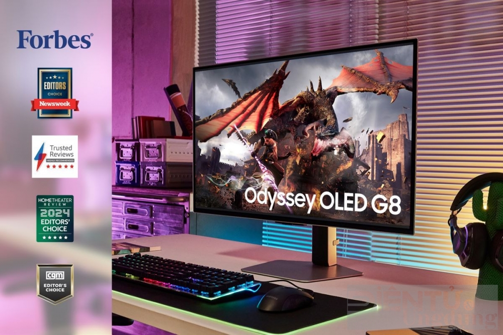 Samsung Odyssey OLED G8 được nhiều chuyên trang công nghệ đánh giá cao