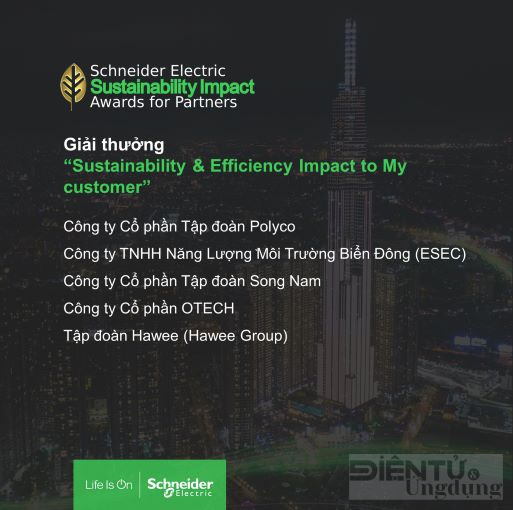 schneider electric trao giai thuong sustainability impact awards