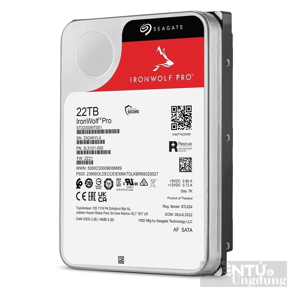 seagate ironwolf pro 22tb o cung hieu suat cao va dang tin cay hang dau