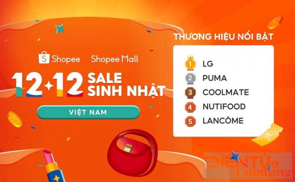 shopee 1212 sale sinh nhat ghi nhan muc tang truong gap 12 lan