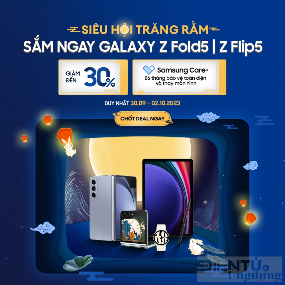 sieu hoi trang ram samsung uu dai 30 cho galaxy z flip5 va z fold5