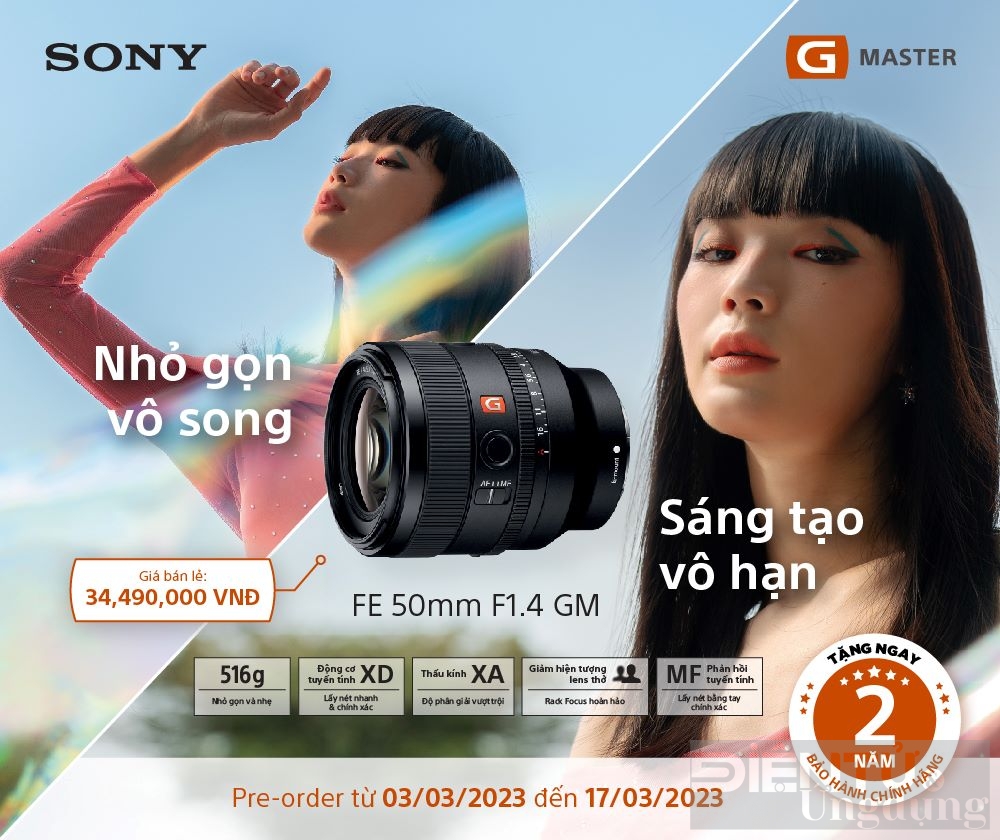 sony fe 50mm f14 gm lua chon hoan hao moi tu sony