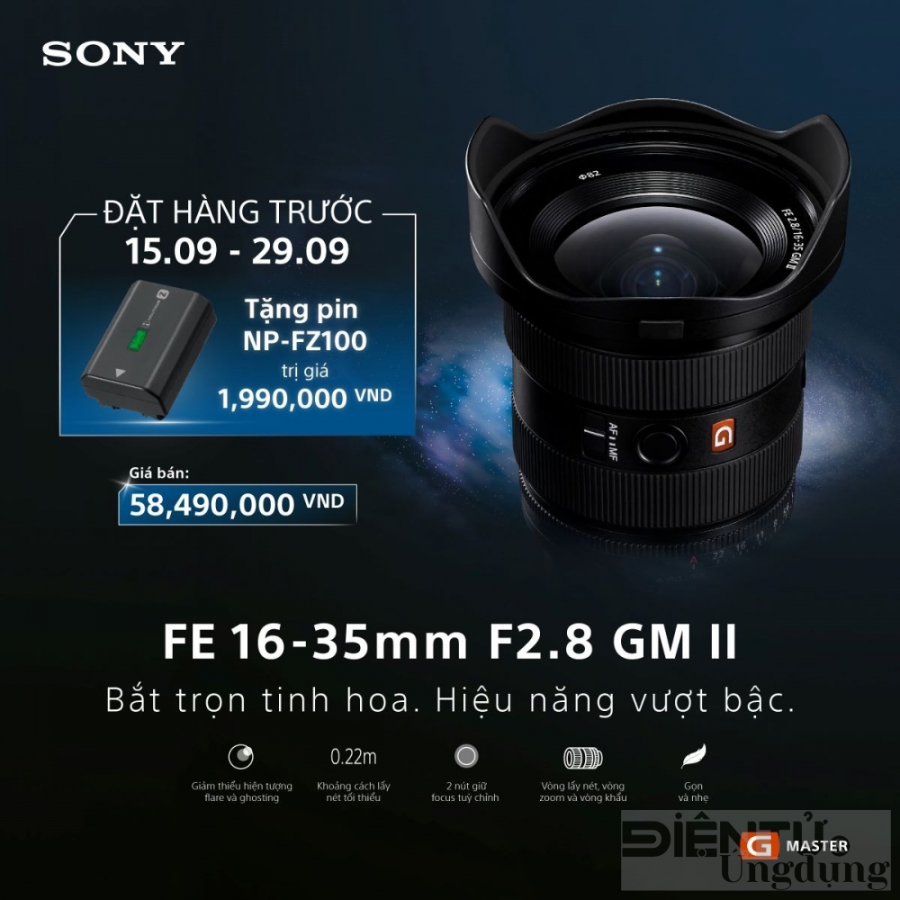 sony ra mat ong kinh zoom goc rong nho va nhe nhat the gioi