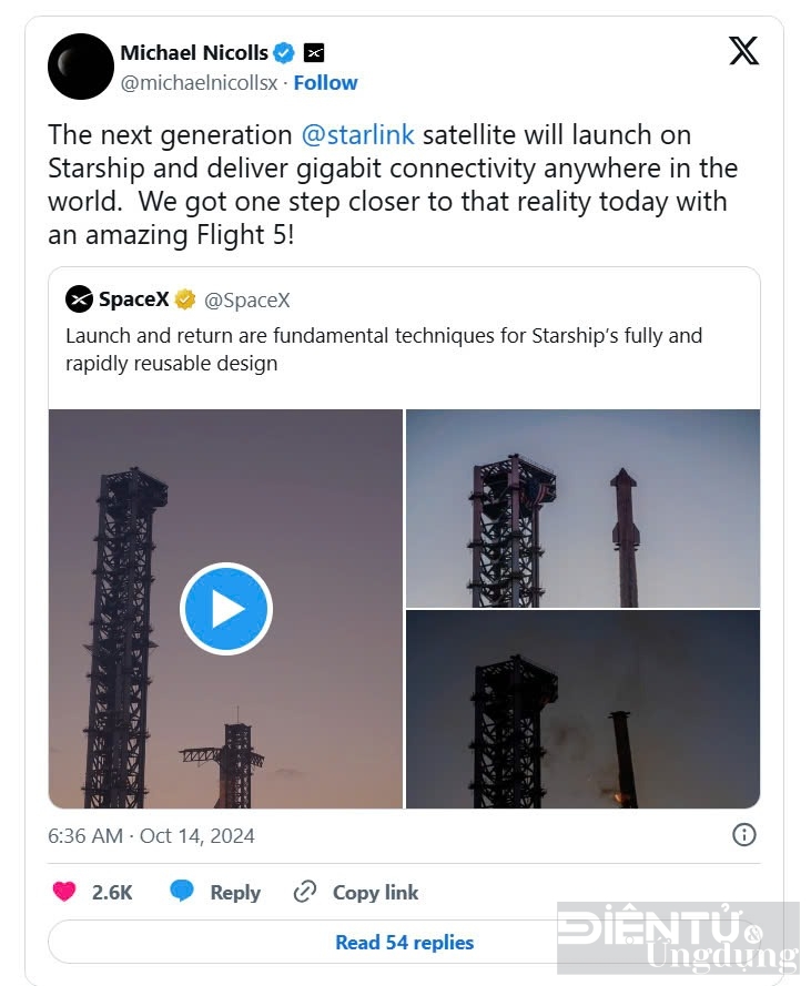 spacex tien gan hon internet ve tinh toc do gigabit sau thu nghiem starship thanh cong