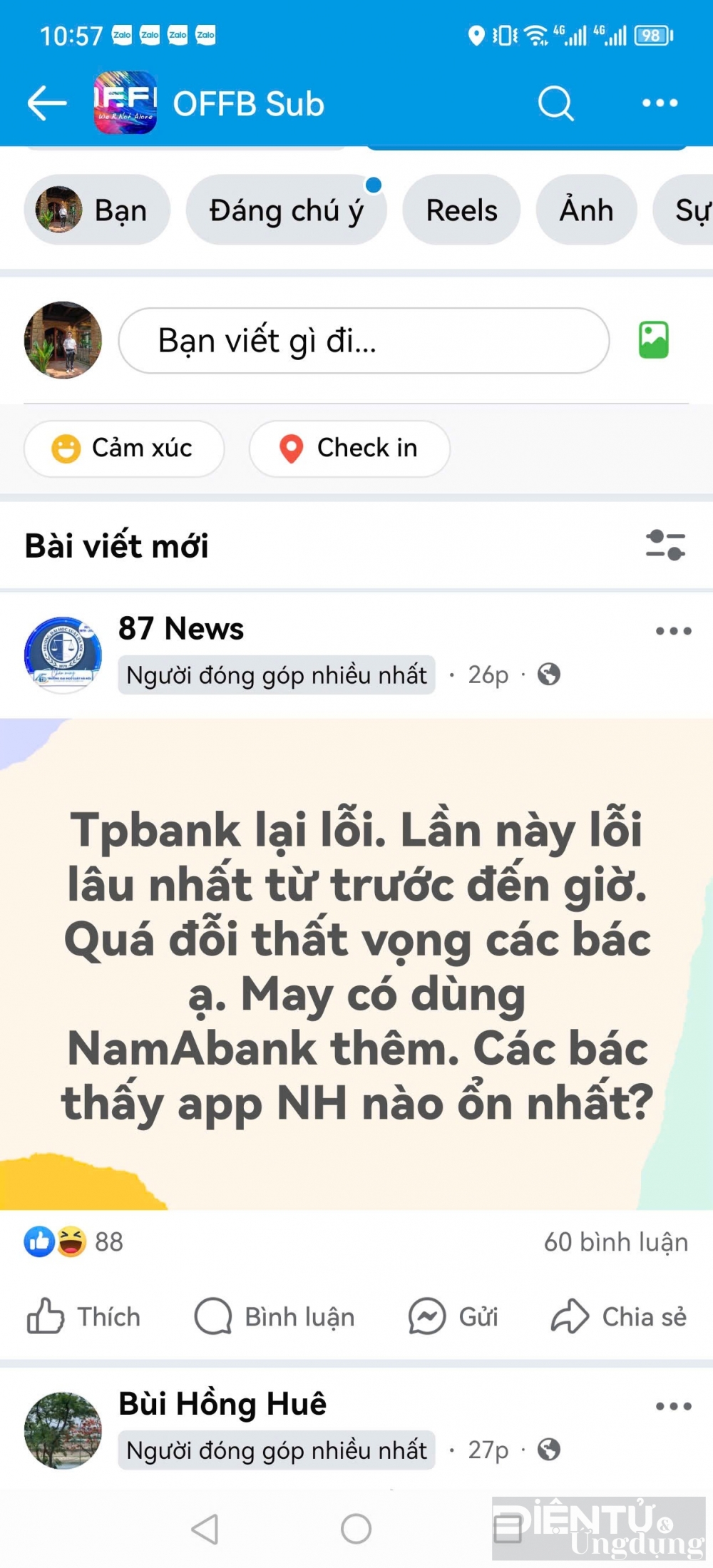 su co ung dung banking cua tp bank moi nhat