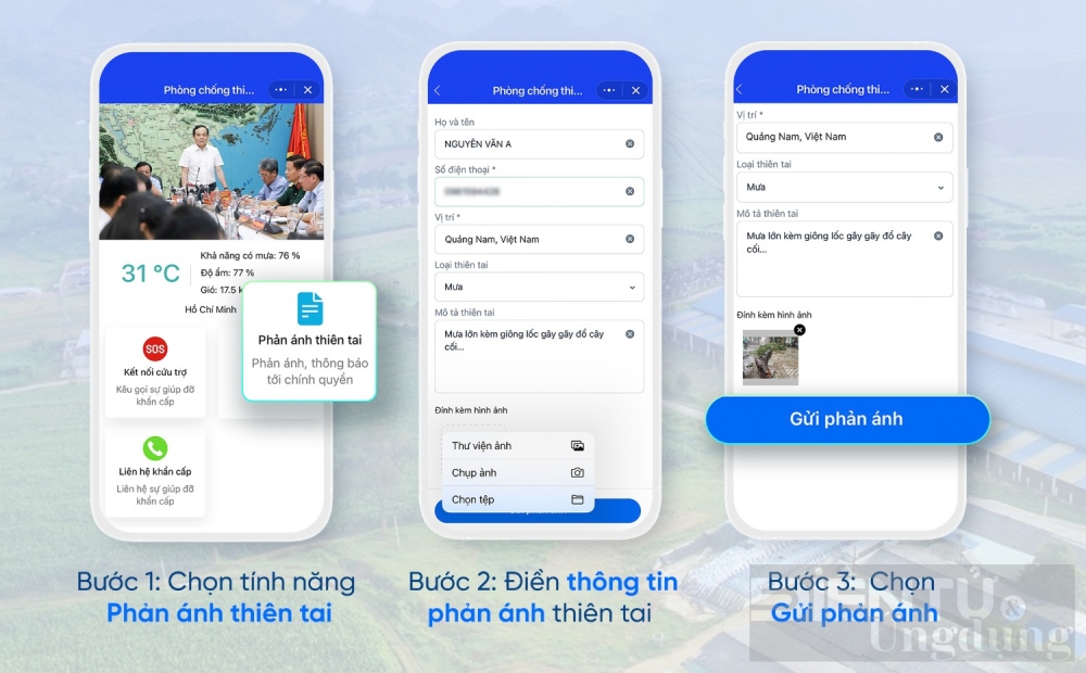 su dung mini app tren zalo de ket noi cuu tro khan cap trong mua mua bao