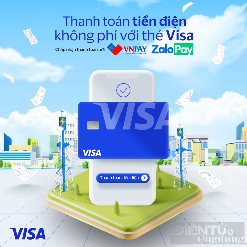 Thanh toán tiền điện không phí với thẻ Visa