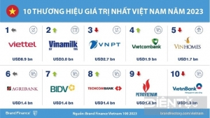 Bảng xếp hạng Top 10 thương hiệu giá trị nhất tại Việt Nam