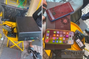 Bắt giữ đối tượng dùng xe máy mang trạm BTS giả phát tán tin nhắn lừa đảo