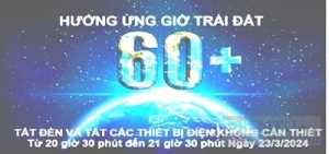 Từ 20h30 đến 21h30 ngày 23/3, tắt đèn hưởng ứng Giờ trái đất