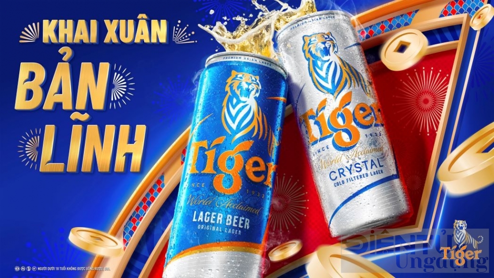 tiger beer ra mat bo nhan dien thuong hieu moi