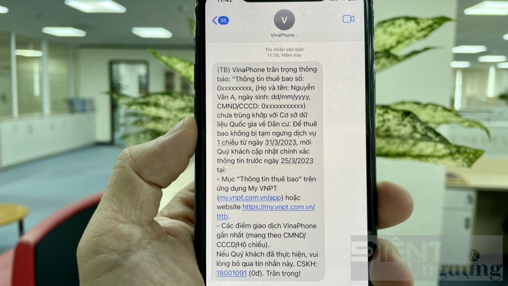 vinaphone gap rut chuan hoa thong tin thue bao truoc ngay 313