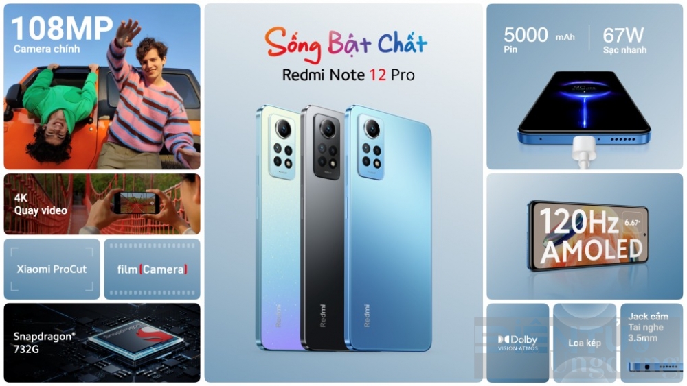 xiaomi ra mat redmi note 12s va redmi note 12 pro