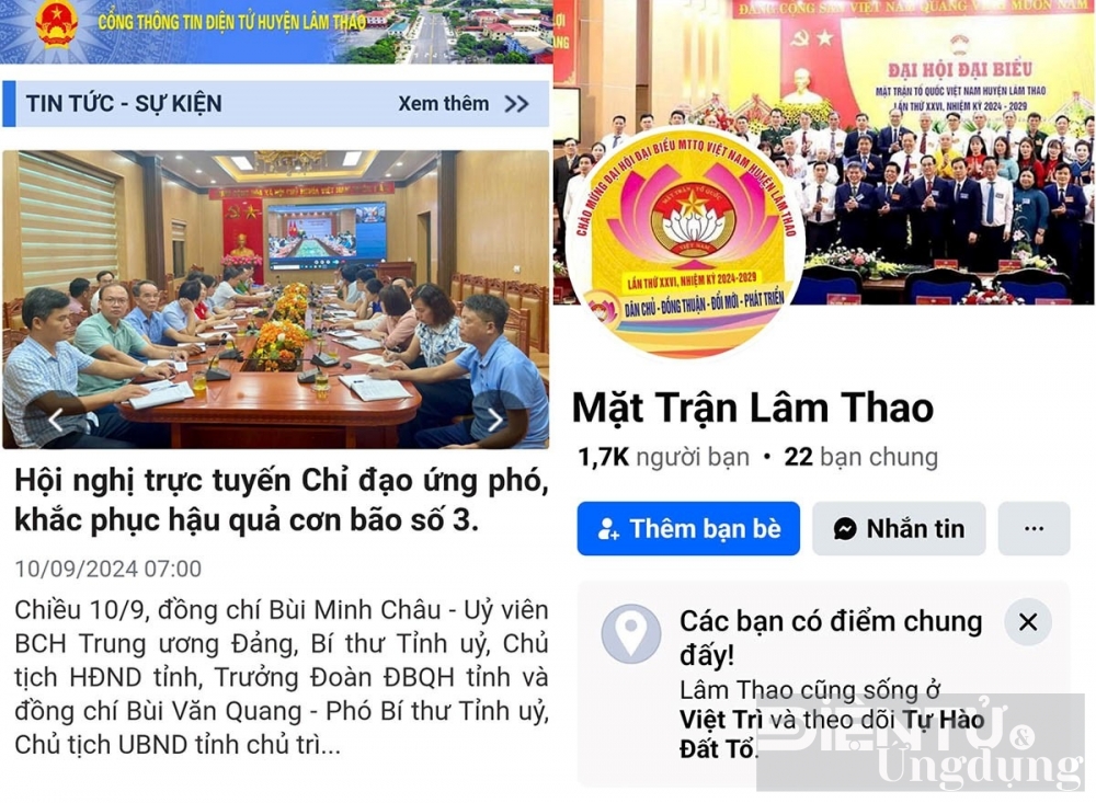 xuat hien fanpage gia mao uy ban mttq huyen lam thao de lua dao