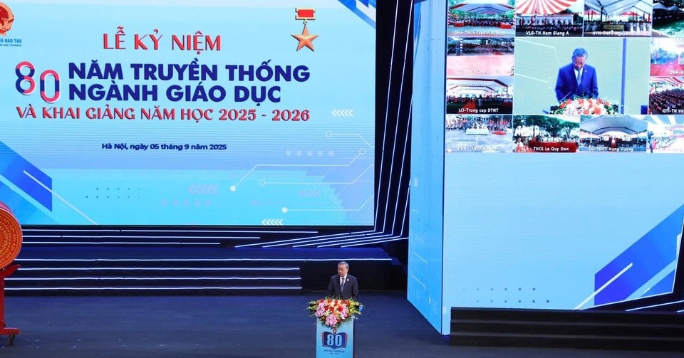Toàn văn bài phát biểu của Tổng Bí thư Tô Lâm tại Lễ kỷ niệm 80 năm truyền thống ngành Giáo dục và khai giảng năm học mới 2025-2026